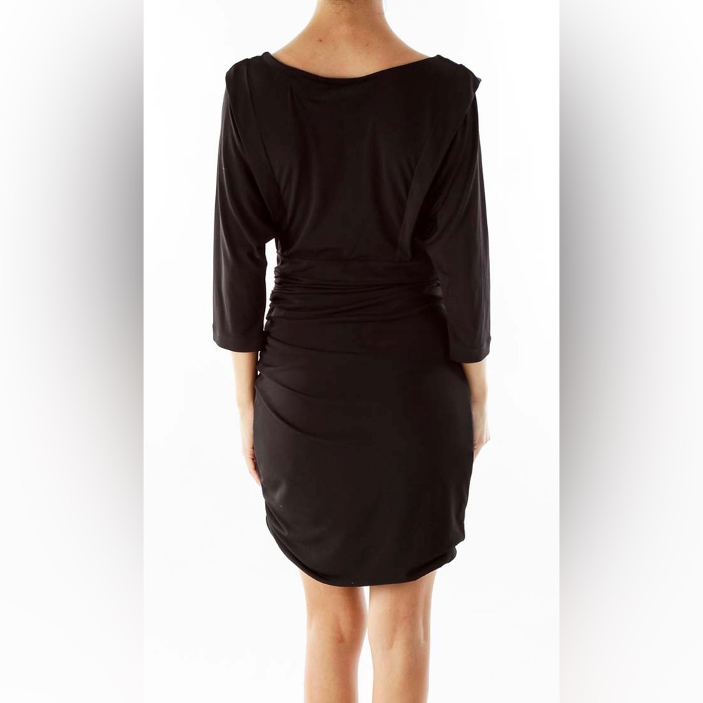 Bcbgeneration Black Side Ruched Asymmetrical Dres… - image 3